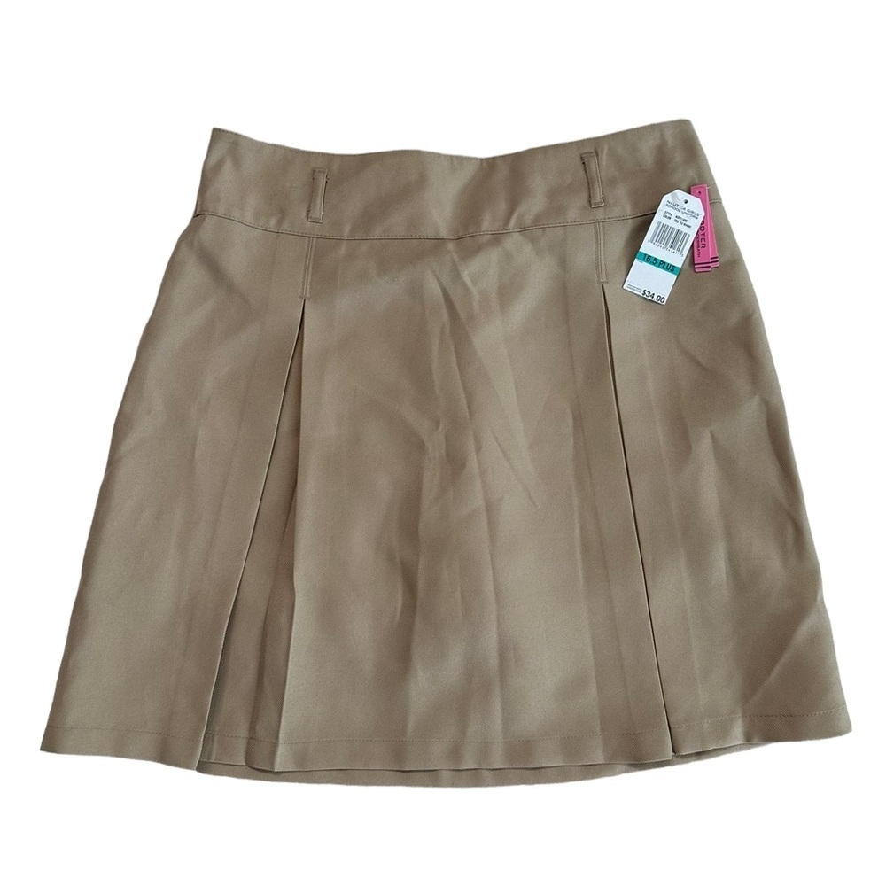 Nautica Girls School Uniform Khaki Skirt Size 16.5 Plus